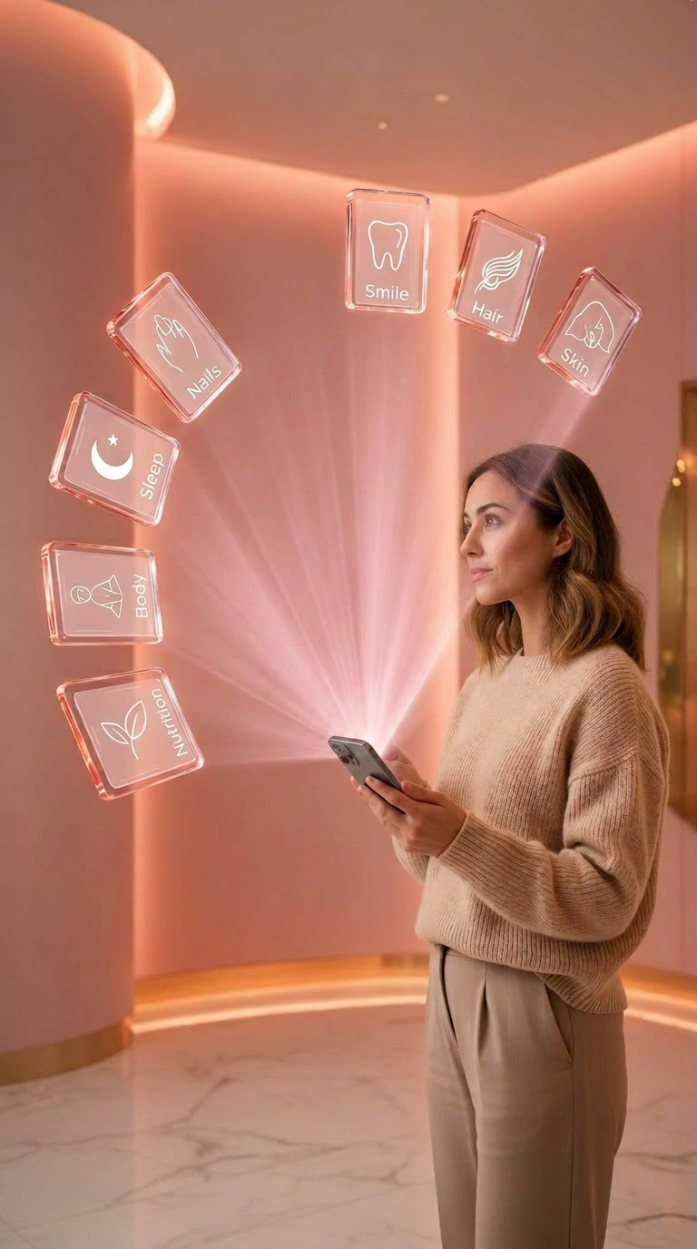 Donna italiana con pelle luminosa